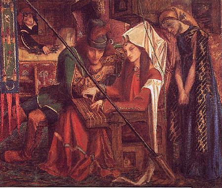 Dante Gabriel Rossetti The Tune of Seven Towers Norge oil painting art